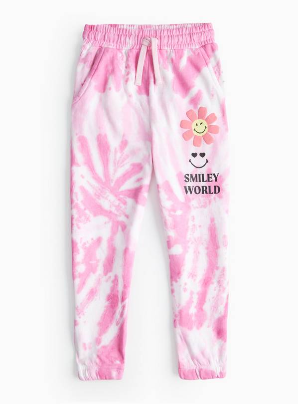 SmileyWorld Pink Tie Dye Joggers 13 years